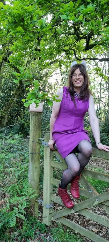 Playing in the bluebells