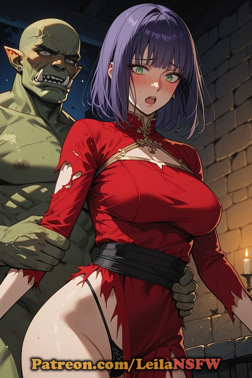 Cute Brunette Princess Gets Capture By Strong Musculars Orcs #5