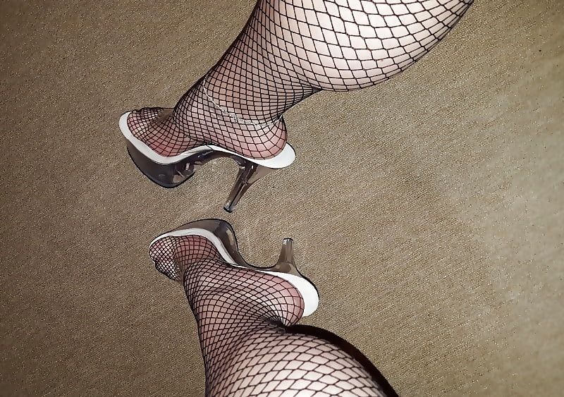 Sexy Heels ++ Fishnet ++ Anklets ++ Feet #6