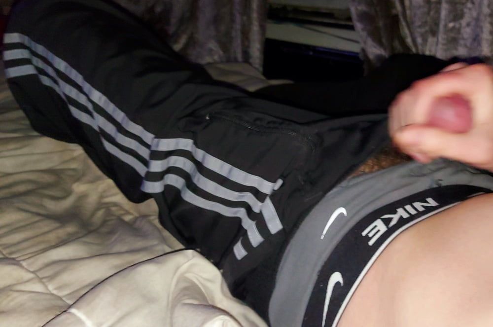 Adidas Trackie Bottoms Cum Shots