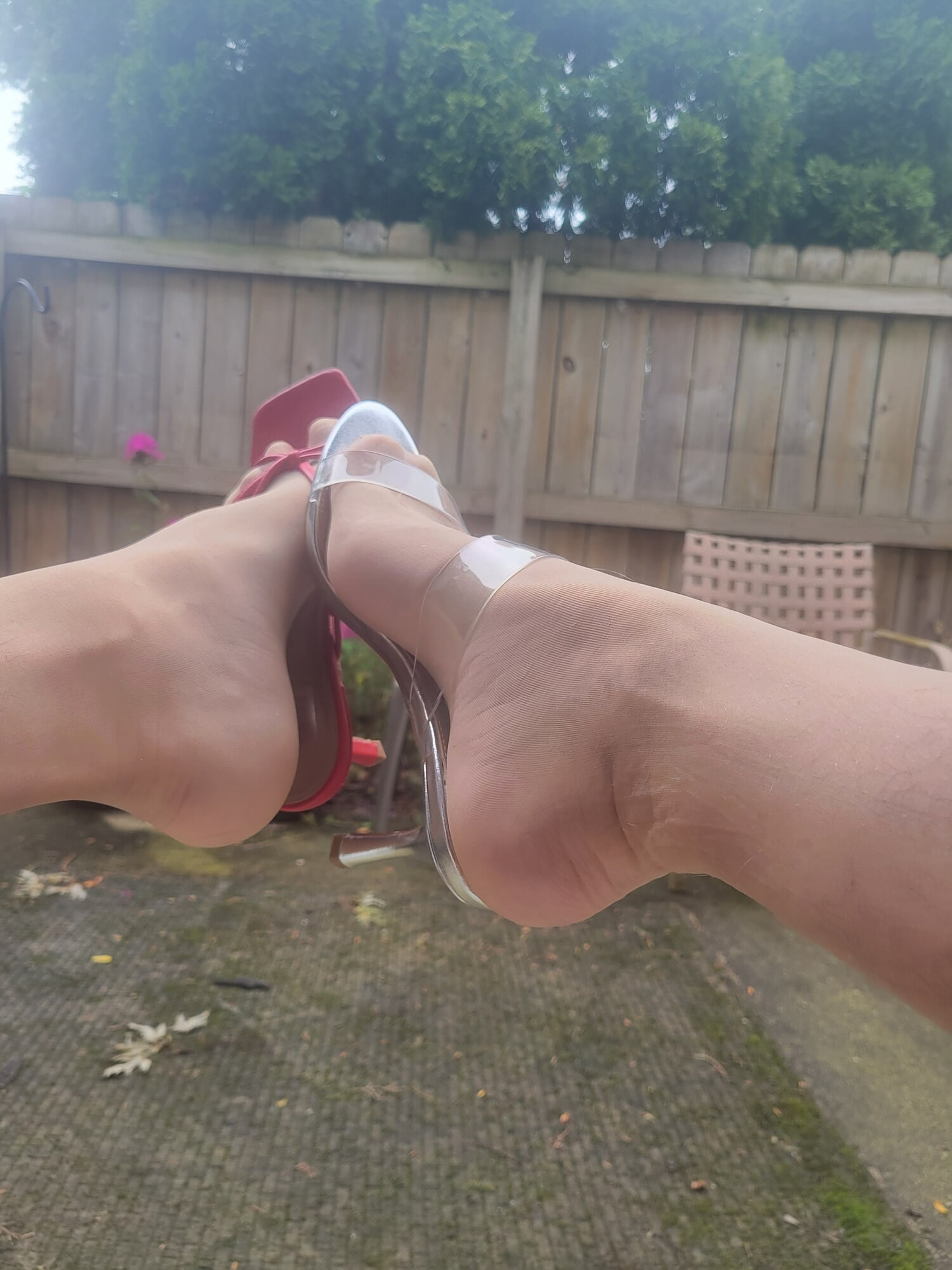 Pretty Male Feet In Heels and Nylons Big Cock #9