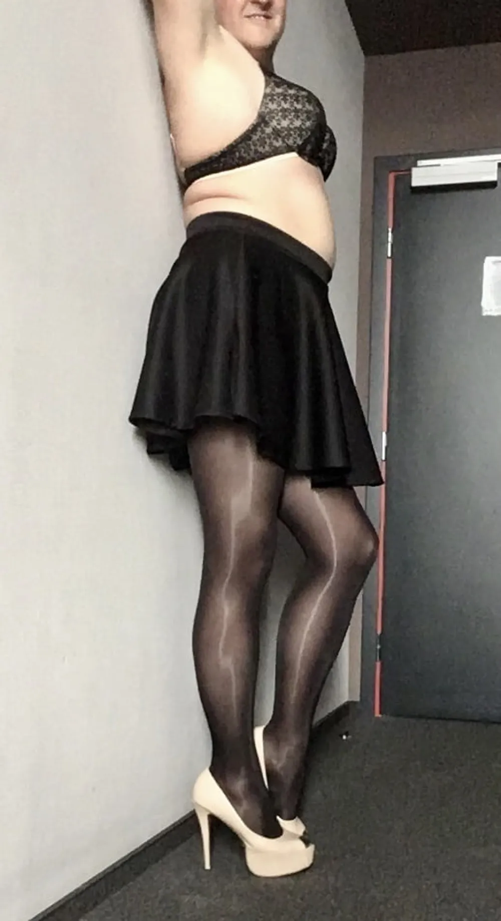 Shiny Black Pantyhose  #3