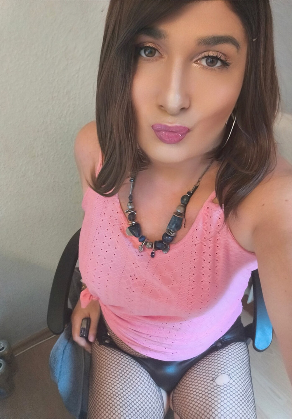 Mature Goddess dressed up in black and pink #3