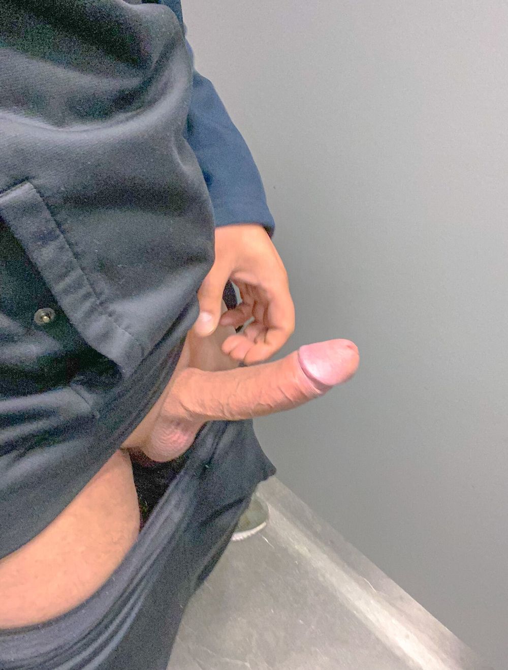 My cock on public toilet  #4