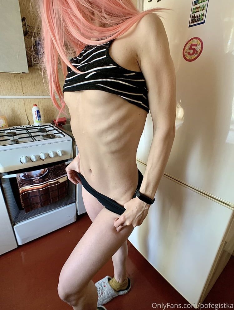 Fucked herself in the kitchen #5