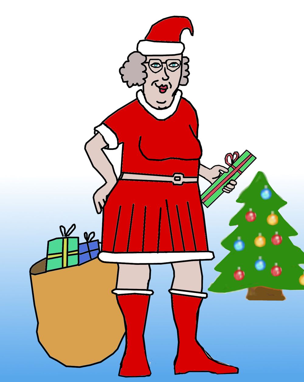 Santa Claus Grand&amp;amp;#039;ma getting naked