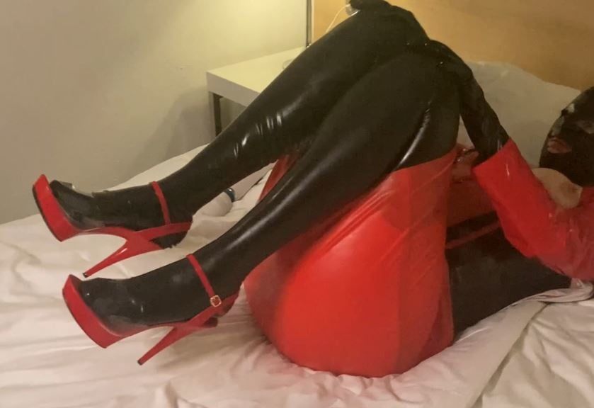 Black and Red Latex Fetish Couple #35
