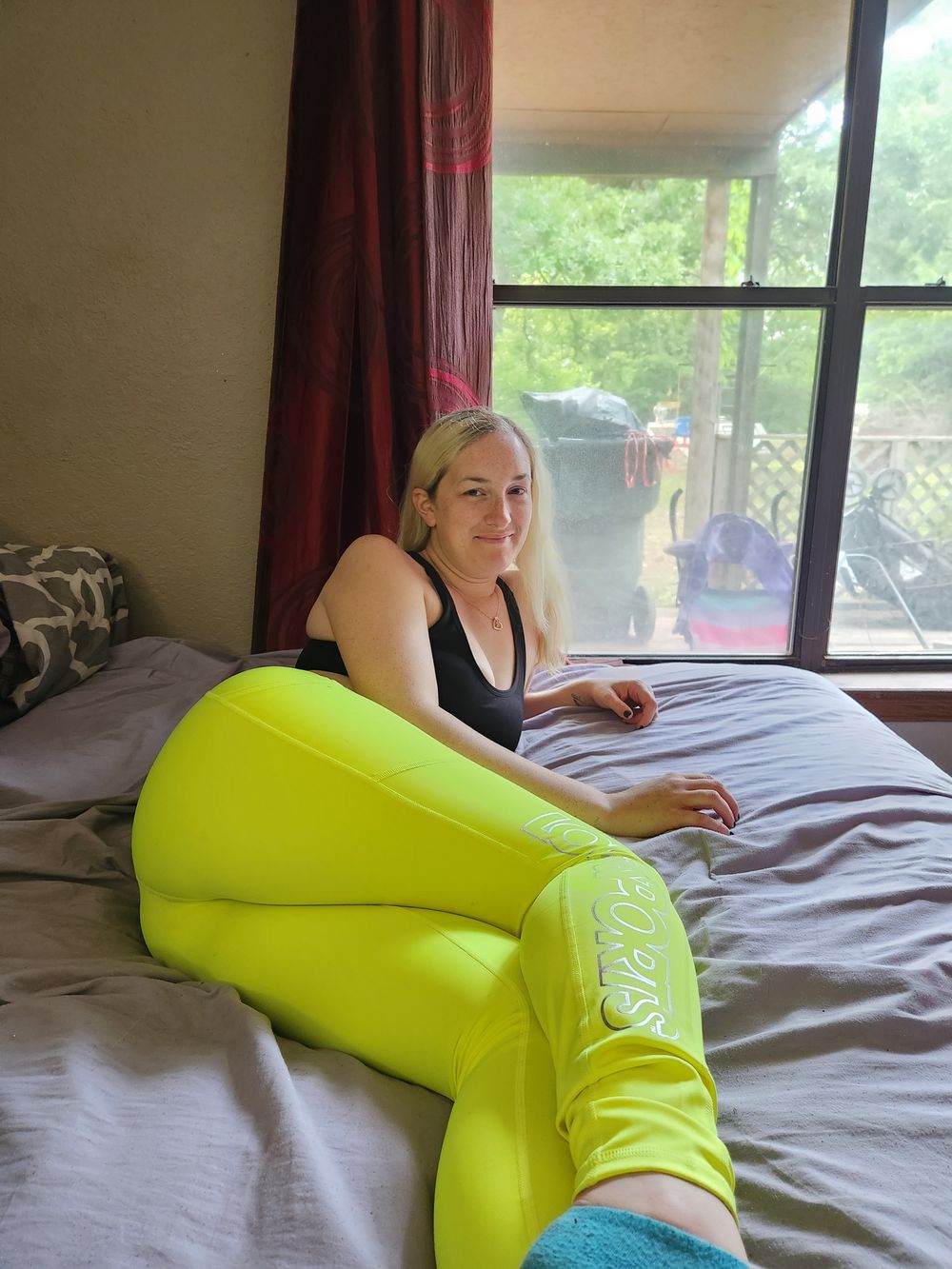 (Videos on profile) Yellow leggings and tits - Mama_Foxx94 #3