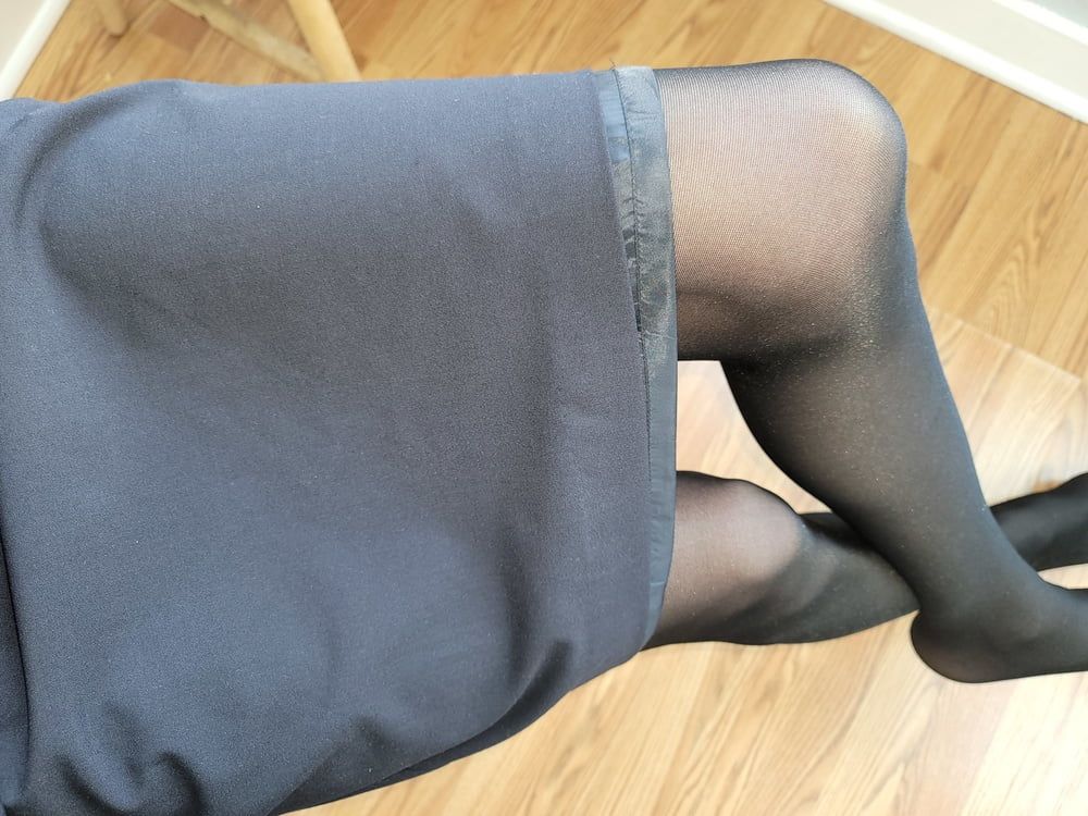 Flight Attendant Skirt with Sliky lining and Pantyhose  #20