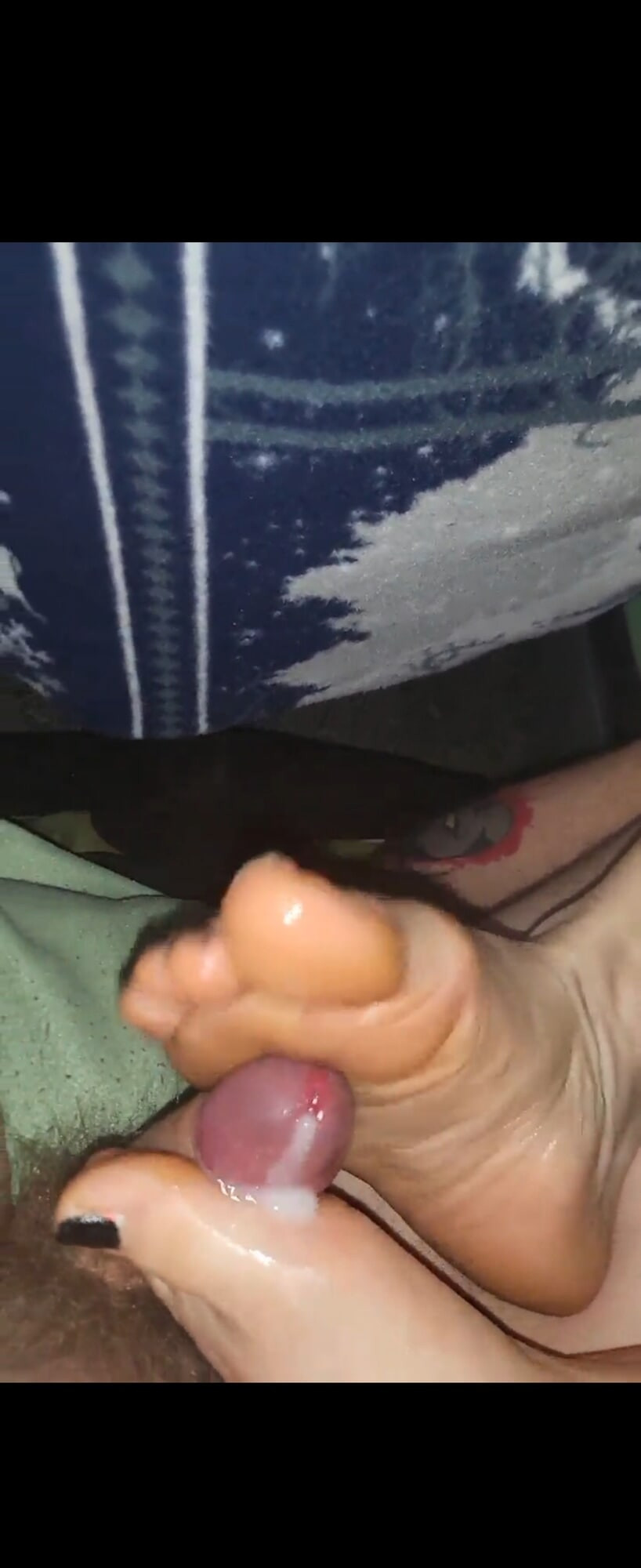 Footjob black nails  #30