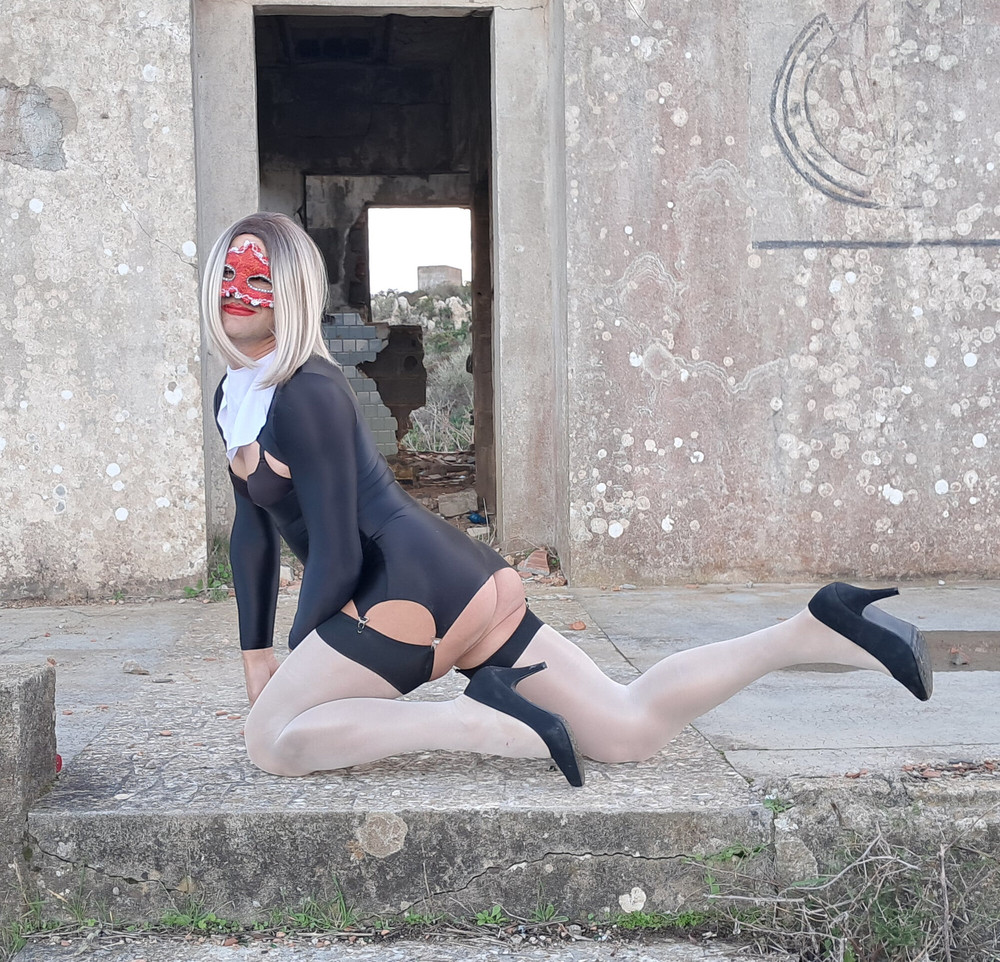 Kinky Perverted Nun in Nylon Stockings and High Heels #11