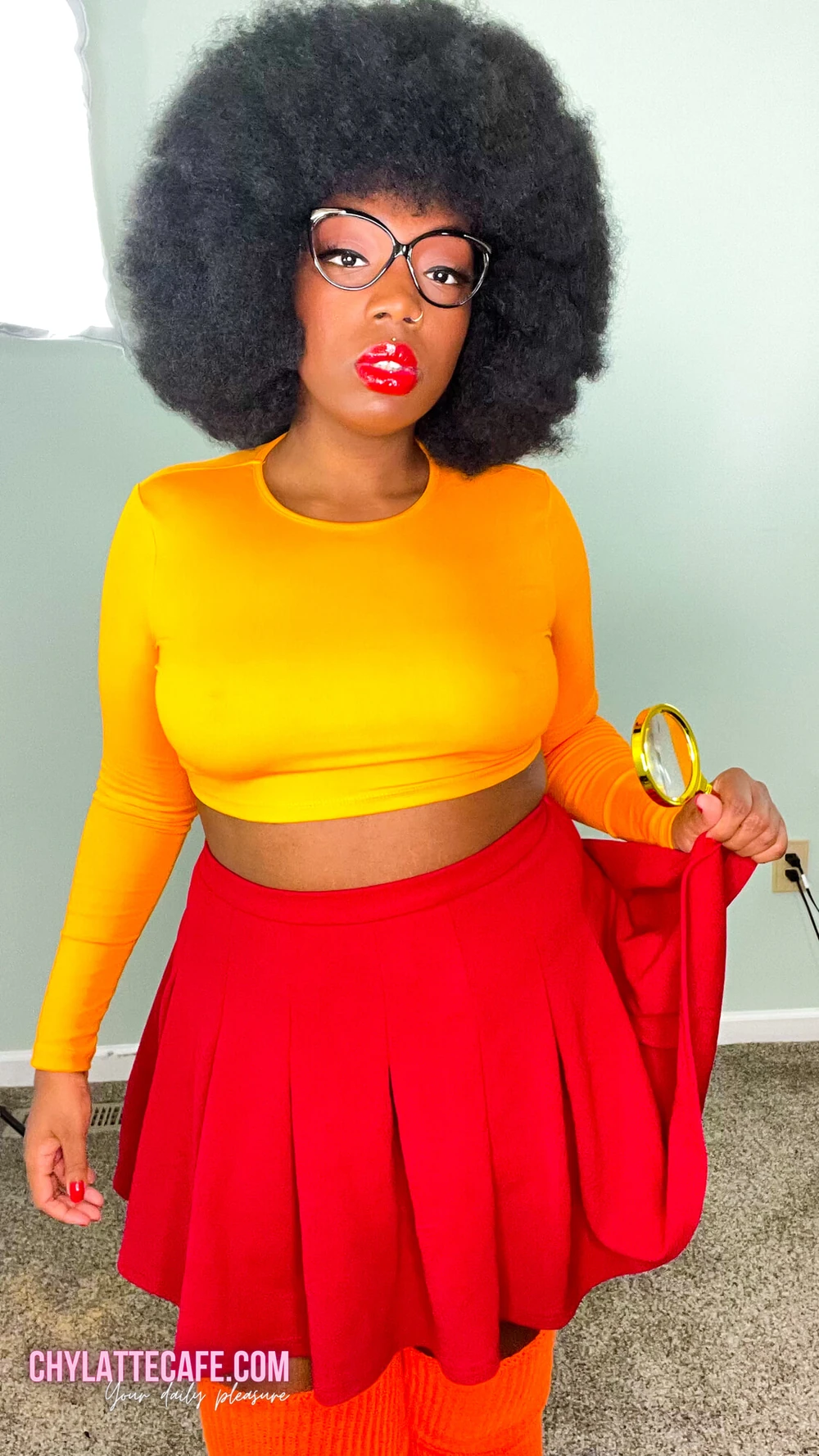 Chy Latte Black Velma Sexy Cosplay Halloween Costume 2 #32