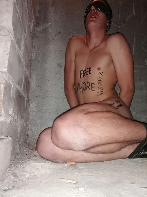 Slave body writing in dirty basement. Humiliation comment #16