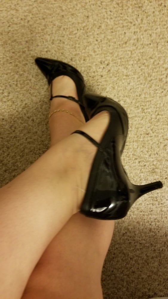 Playing in my shoe closet pretty feet heels flats milf  wife #28