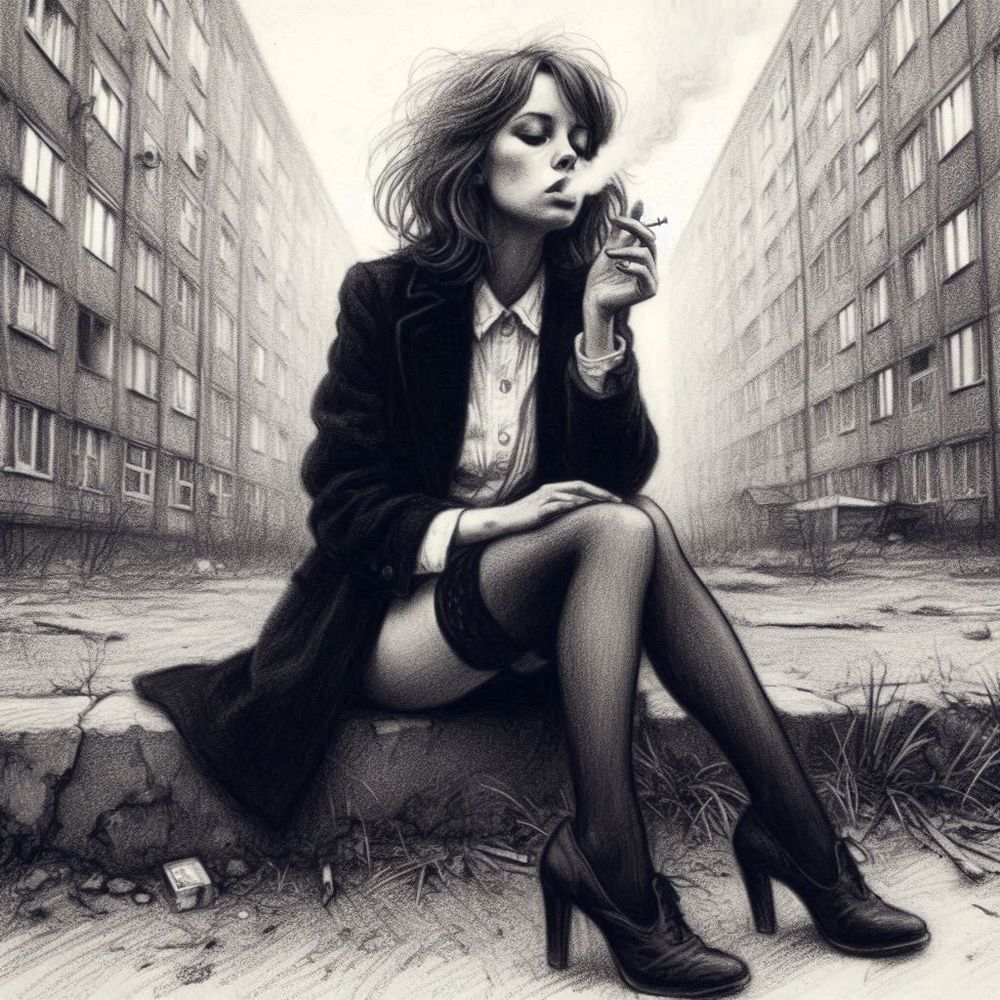 Smoking and Stockings. #39