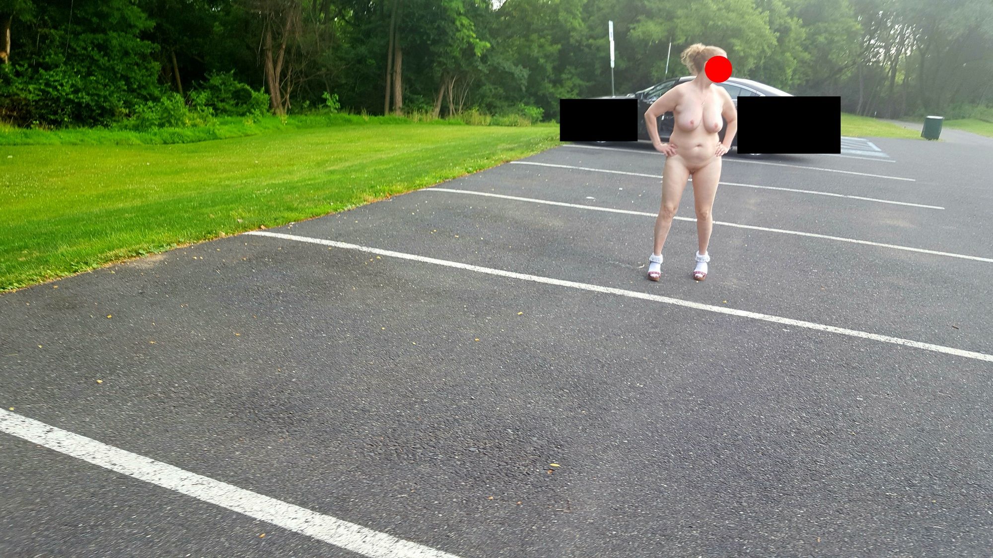 naked parking lot walk #15