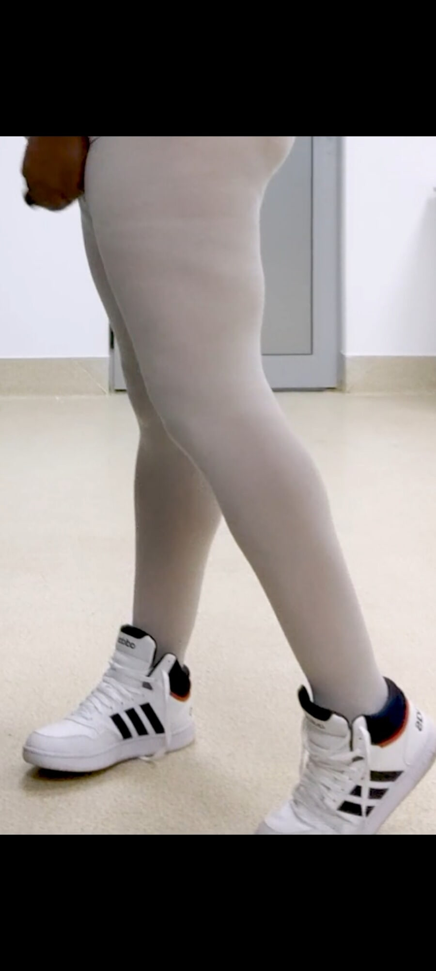 Legs in white pantyhose #6