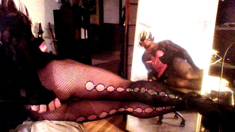 Saturday night Fun With New Fishnets Pantyhose #7