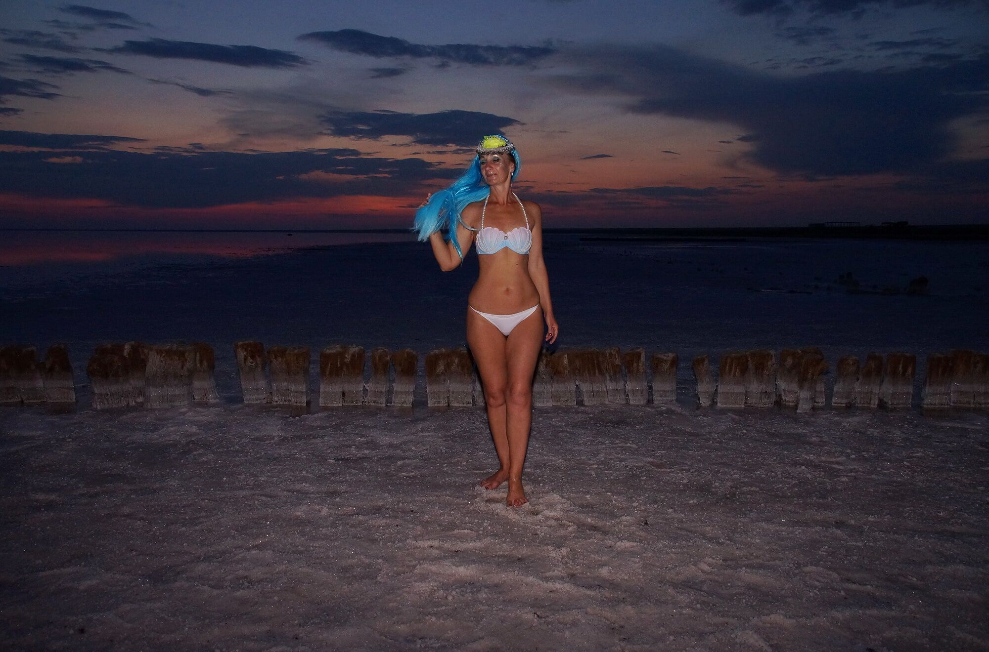 Bikini on Sunset Background #9