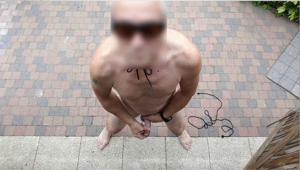 public outdoor exhibitionist bondage jerking show #60