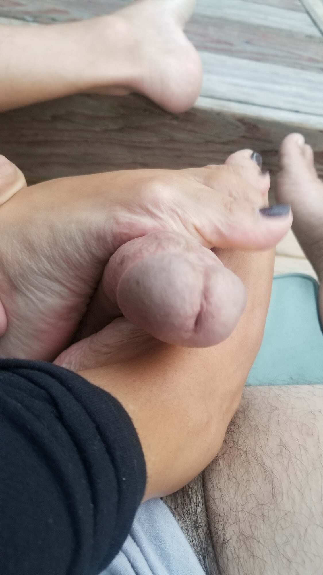 Footjob By Ex Outside