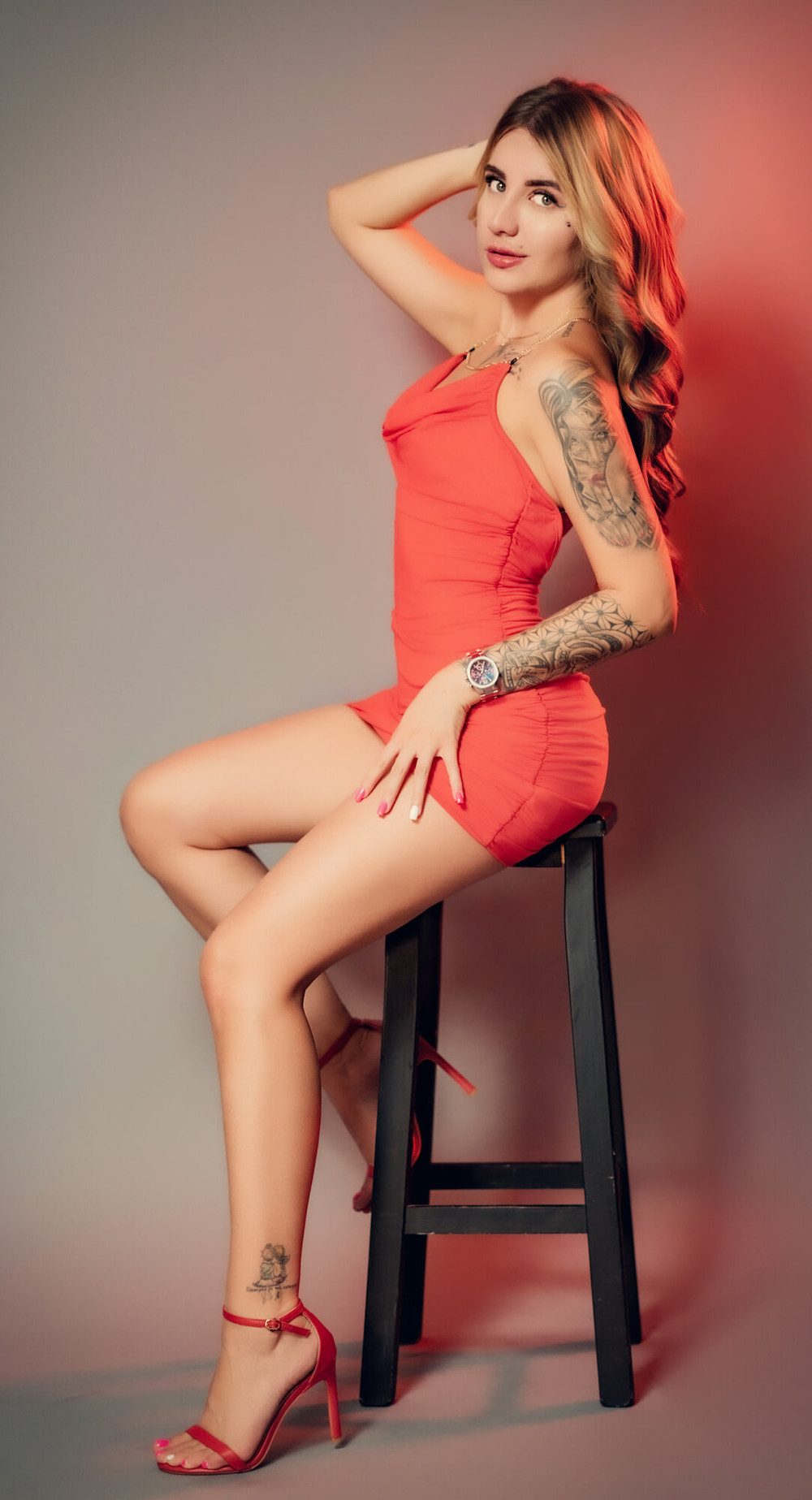 On red dress #2