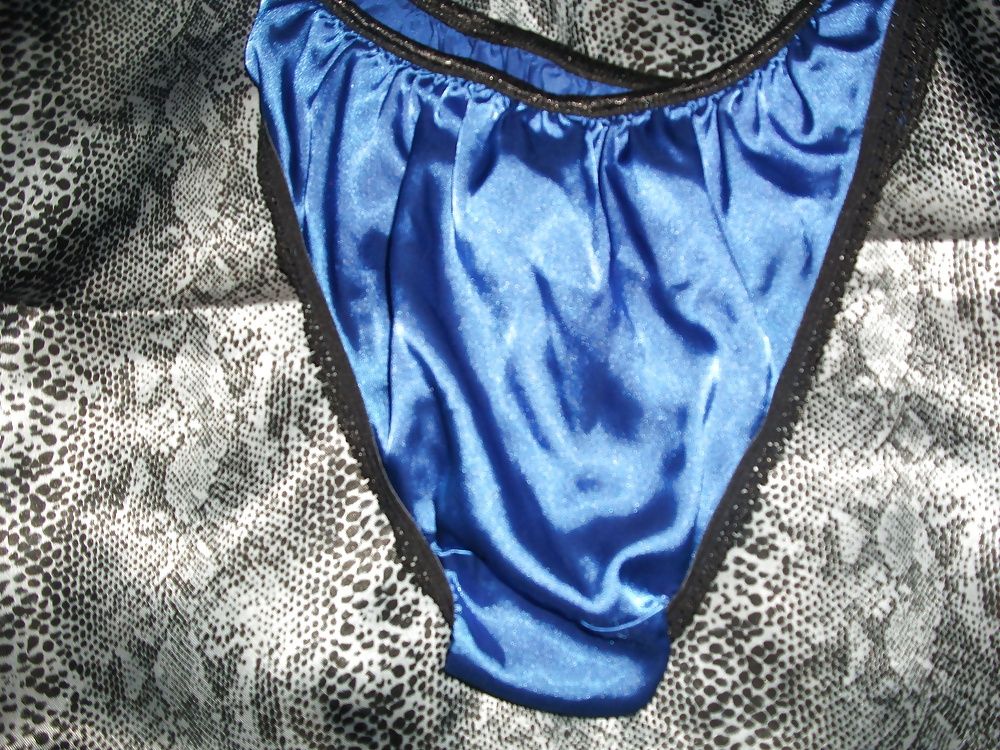 A selection of my wife's silky satin panties #36