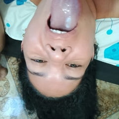 Esposa linda garganta profunda 