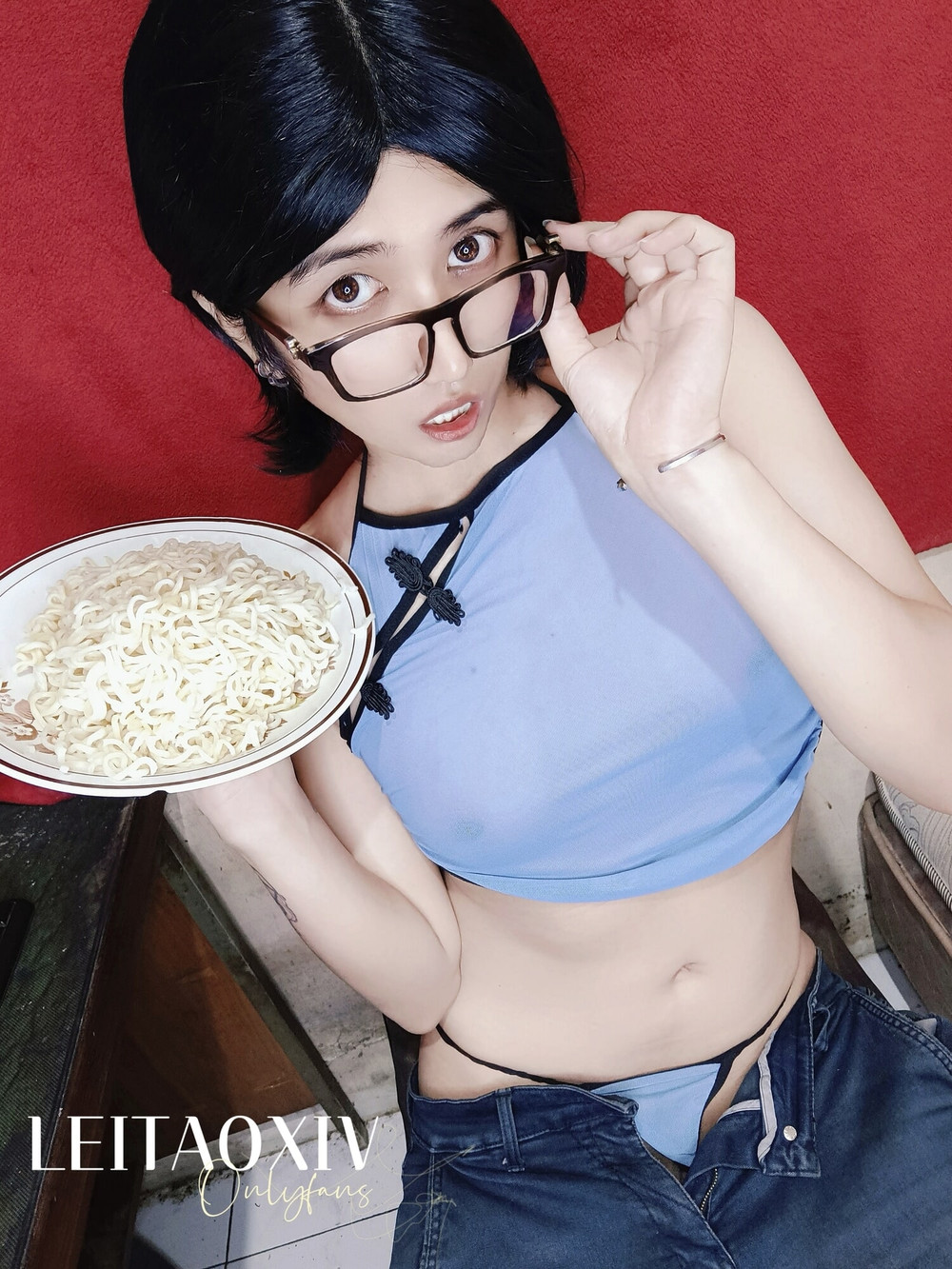 LEITAOXIV ONLYFANS - ASIAN SHEMALE NERD MAKING YOU A DINNER  #2