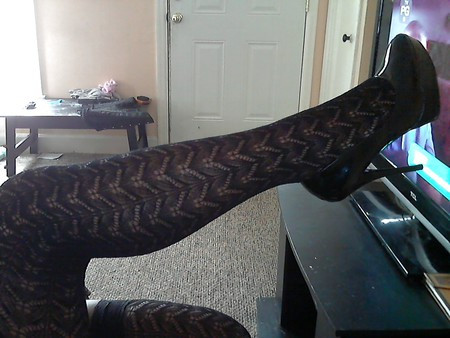 Corset, hosiery, lace