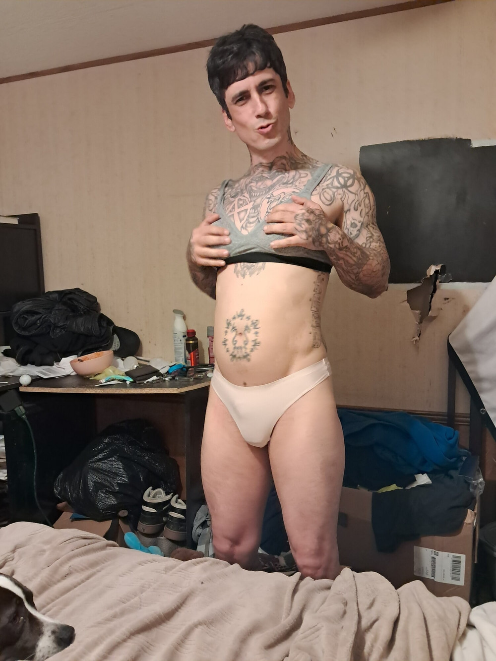 Having fun crossdressing with a friend #22