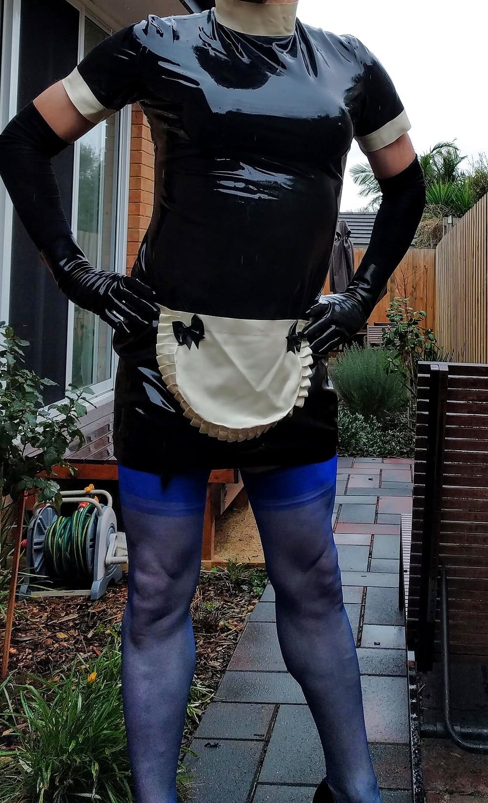 Latex Maid on a Wet Day - Headless #6