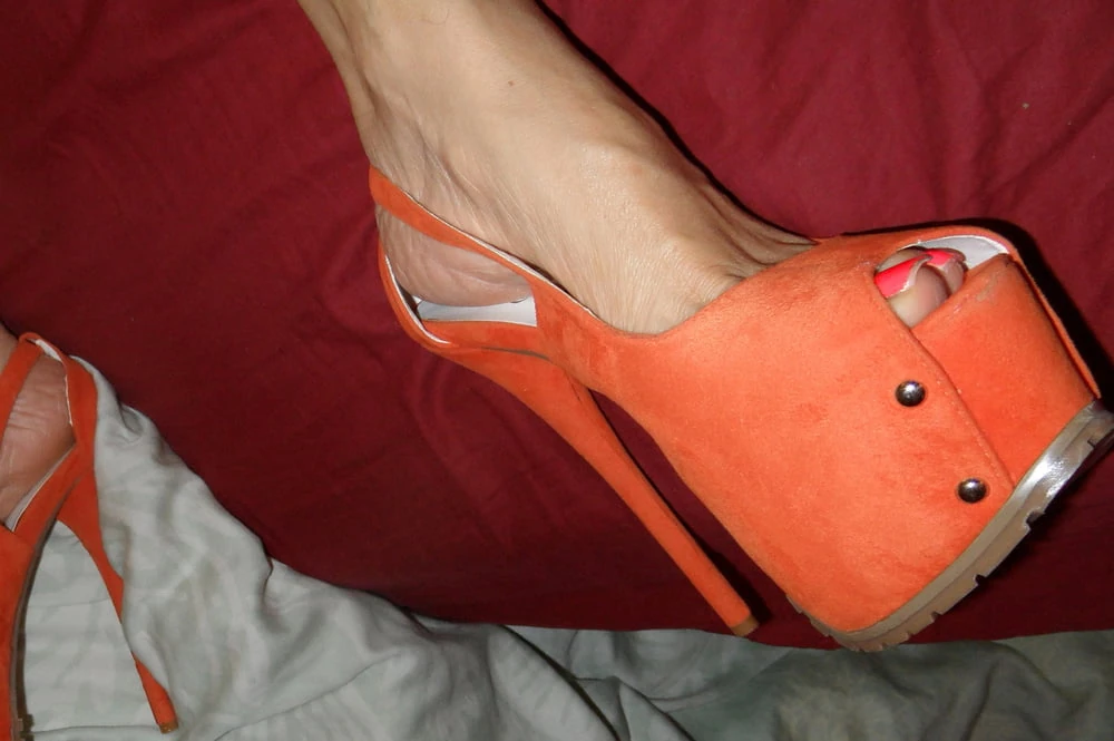 My wife is fitting her shoes #19