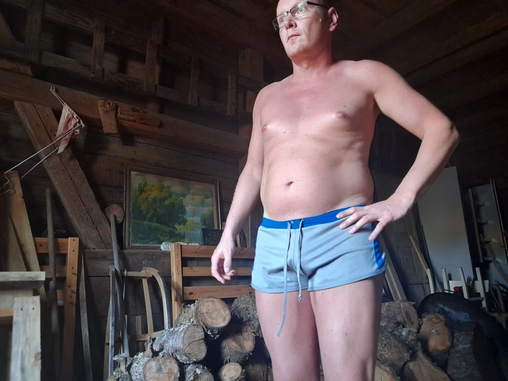 Masturbate my little hairy cock and stroke my smooth breasts #3