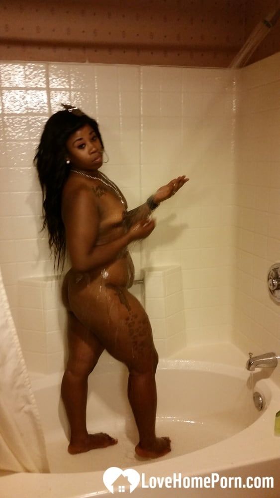 Black honey gets recorded as she showers #57