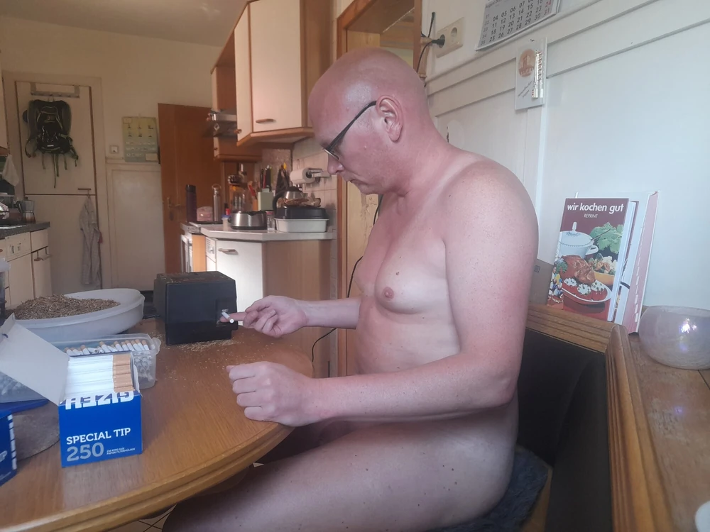 Master forces me to roll cigarettes naked. #4