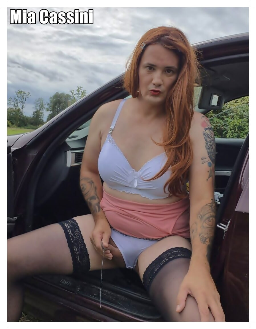 Posing on Car with Miniskirt #6
