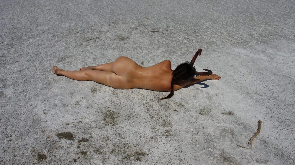 Lying on the salt lake Elton #5