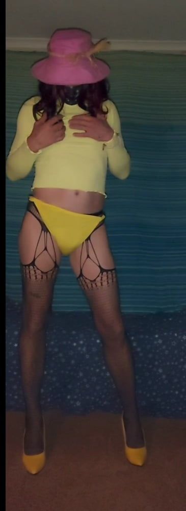 Yellow lil fuck toy shorts  #26