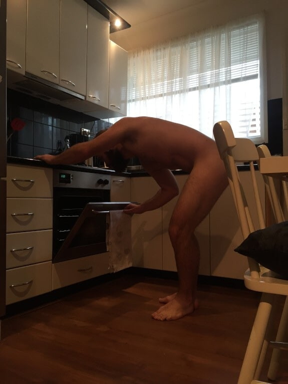 Caught naked and rock hard in the kitchen #2