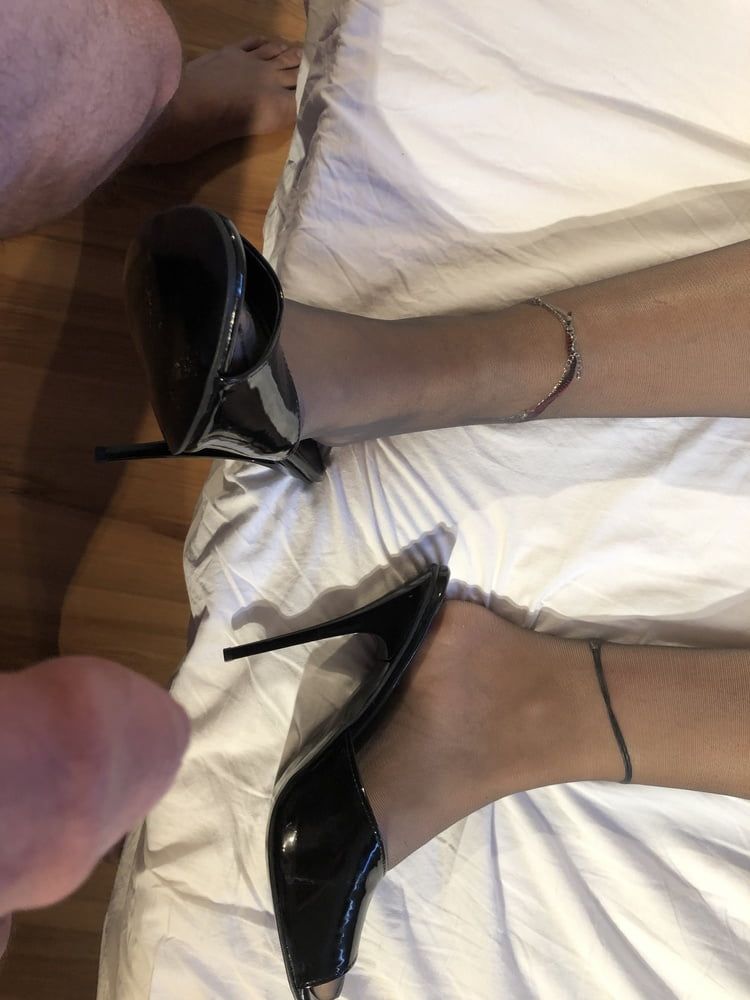 Black Mules and Stockings  #16