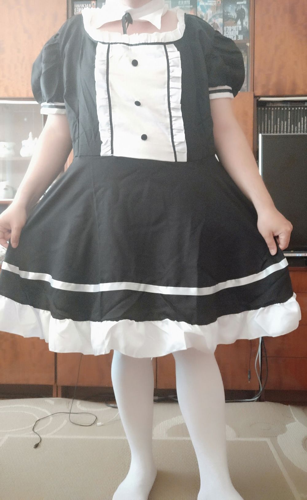 Sissy maid Aleksa dressing and undressing #39