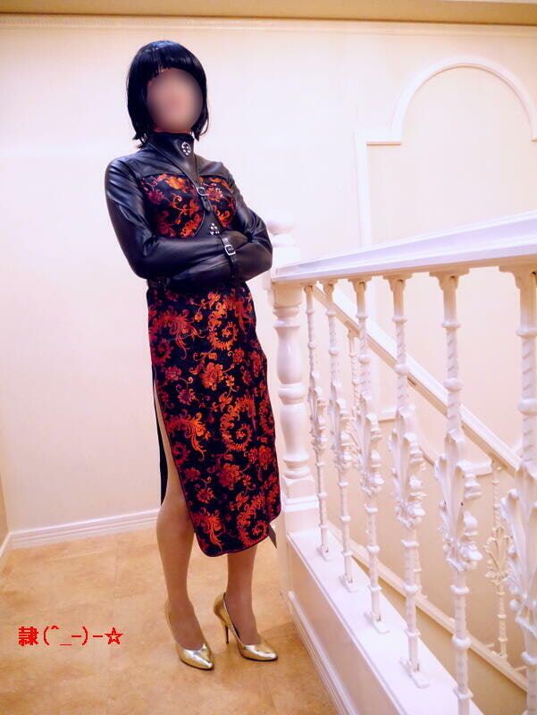 japanese crossdresser shemale straightjacket qipao BDSM 2 #17