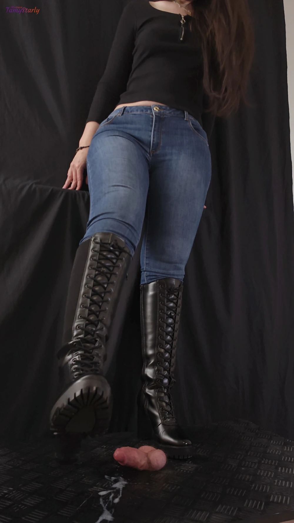 The Stomping Nightmare in Rough Leather Lace Boots