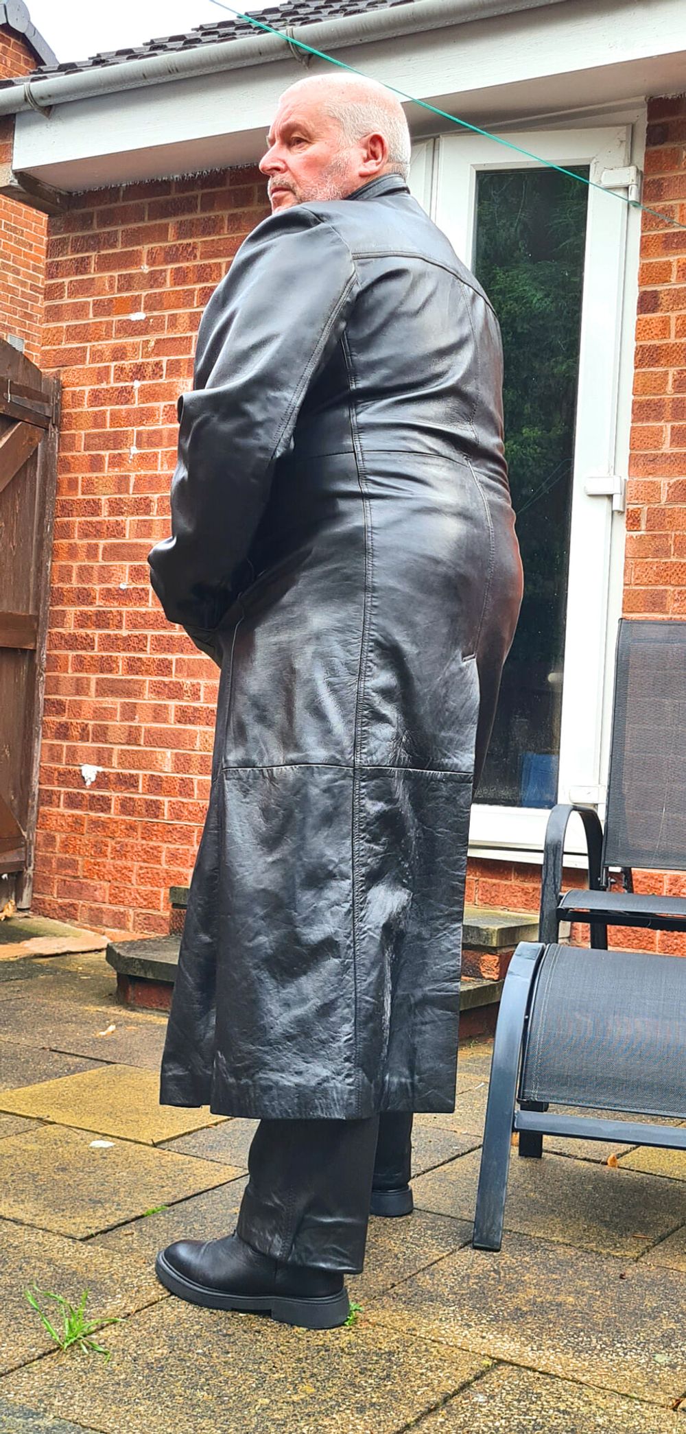 Leather trench and pants #3