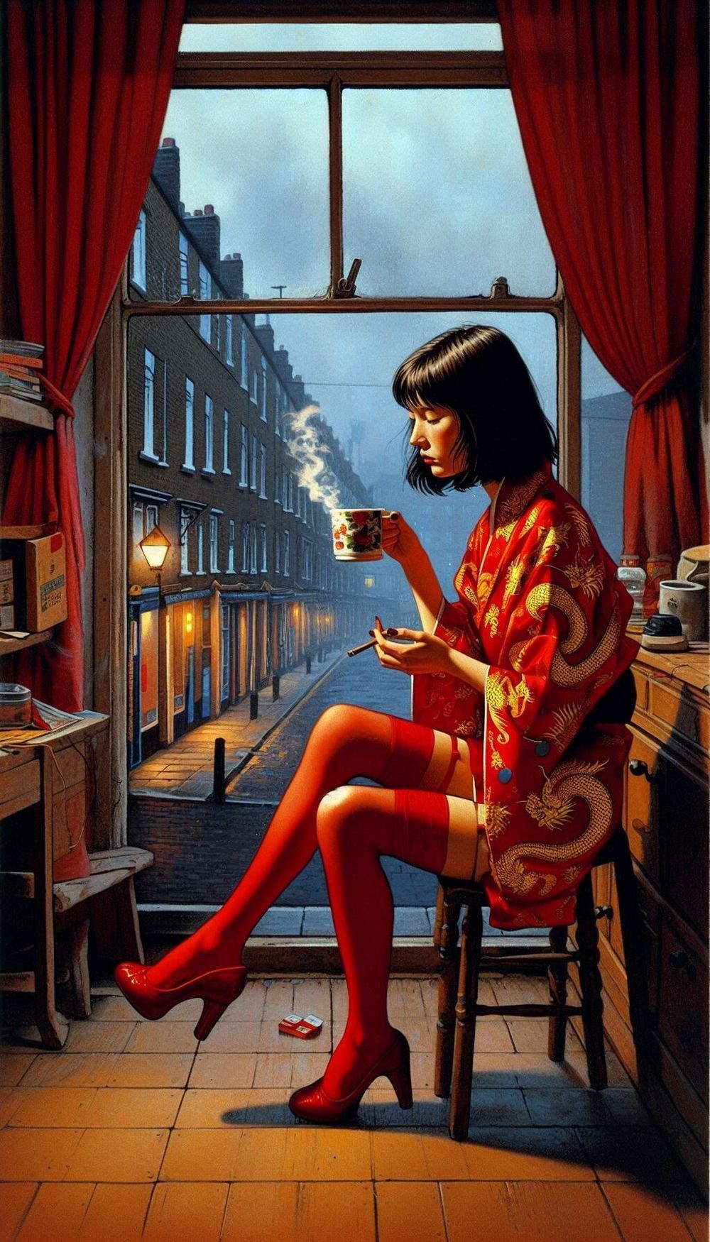 Tea, smoking &amp; Stockings #16