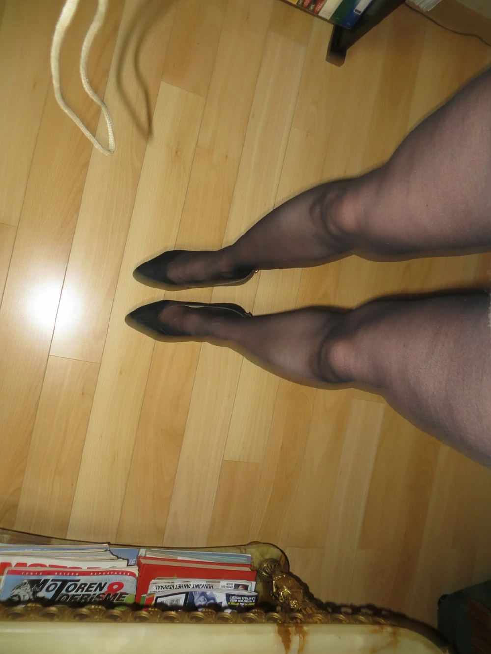 Evy&#039;s nylon covered legs #2