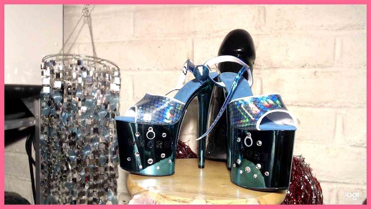 9inch BBC SLUT platform stiletto heels worn to tease BBCs. #33