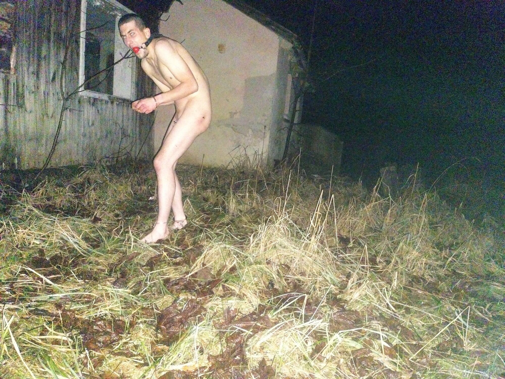 Young GAY slave in abandoned place 2 #15