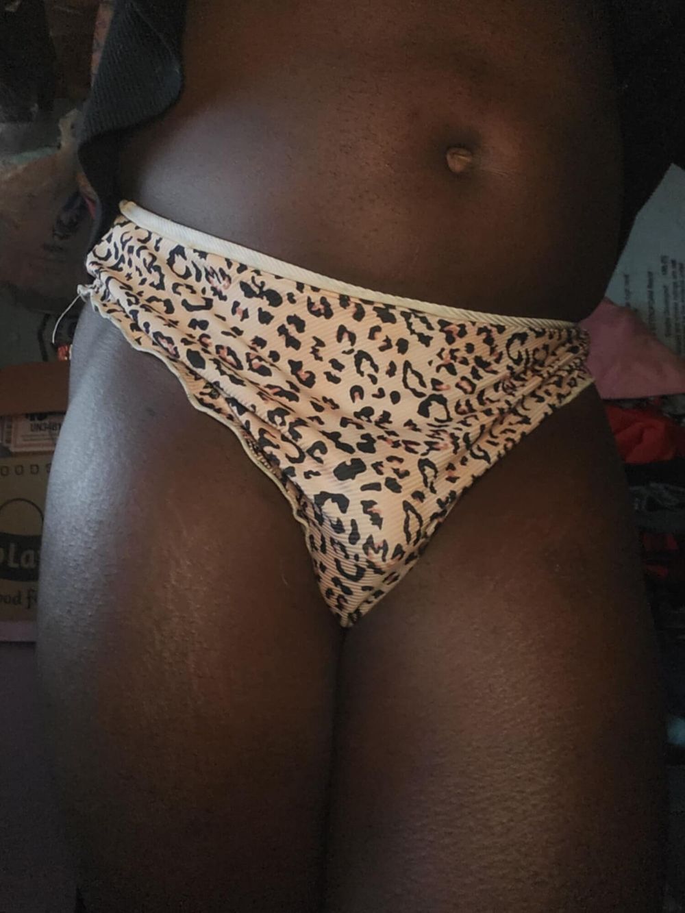 Leopard print bikini thongs #10